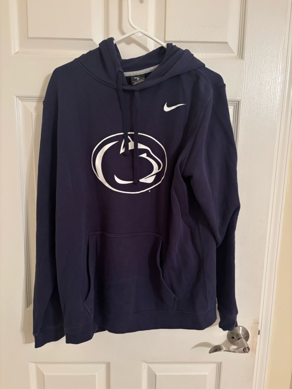 Nike Navy Crewneck Hoodie with White Logo